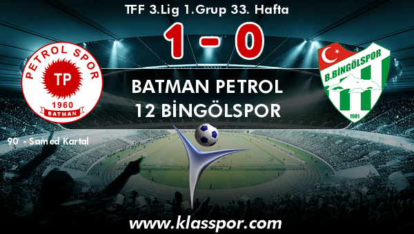 Batman Petrol 1 - 12 Bingölspor 0