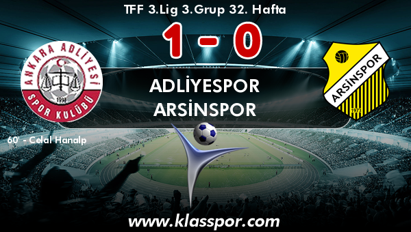 Adliyespor 1 - Arsinspor 0