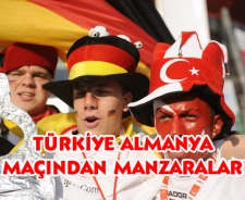 Türkiye Almanya maçından ilginç manzaralar