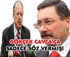 Gökçek Cavcav'a para değil söz vermiş!