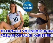 Türk Telekomlu voleybolcunun pozları ortalığı karıştırdı