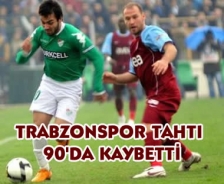 Trabzonspor zirveyi 90'da kaybetti
