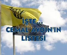 İşte Cemal Aydın'ın listesi