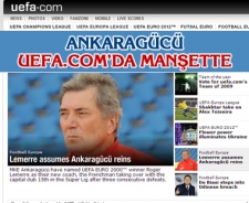 Ankaragücü UEFA.COM'da manşette....