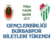 G.Birliği Bursaspor biletleri tükendi