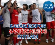 Karabükspor şampiyonluğu kutladı