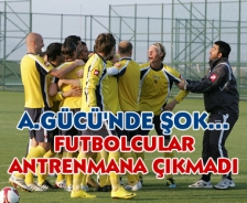 Ankaragücü'nde şok...Futbolcular antrenmana çıkmadı.