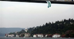 Bursaspor bayrağı Boğaz Köprüsü'ne asıldı