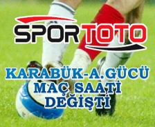 Karabükspor-A.Gücü maç saati değişti