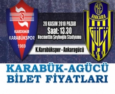 Karabükspor-A.Gücü bilet fiyatları
