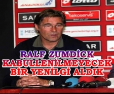 Ralf Zumdick 'Kabullenilmeyecek bir yenilgi aldık'