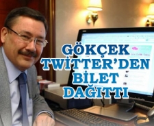 Gökçek Twitter'den bilet dağıttı