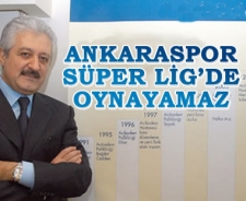 Ankaraspor Süper Lig'de oynayamaz