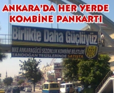 Ankara'da her yerde kombine pankartı