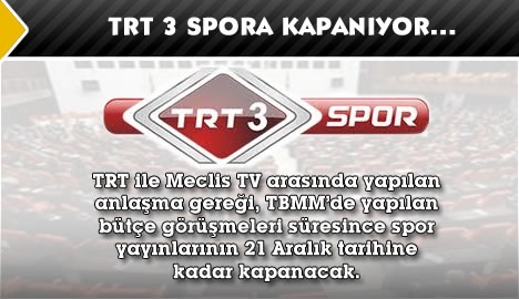 TRT 3'te spora bütçe görüşmeleri engeli 