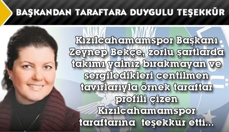 Kızılcahamamspor başkanından taraftara duygu yüklü teşekkür   