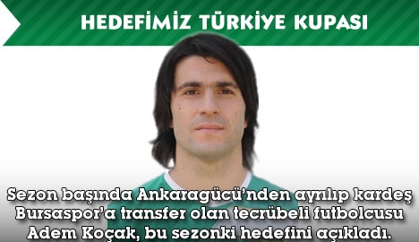 Adem Koçak Bursaspor'un hedefini açıkladı...