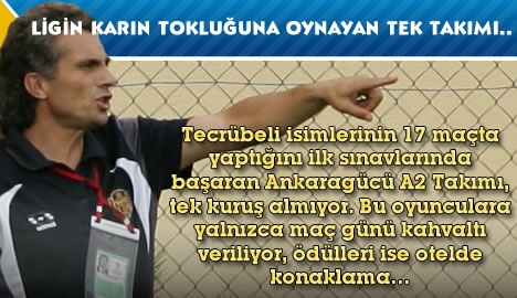 Süper Lig'in karın tokluğuna oynayan tek takımı Ankaragücü...