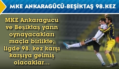 MKE Ankaragücü-Beşiktaş 98. kez karşı karşıya geliyor... 