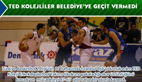 TED Ankara Basketbol takımı Belediye'ye geçit vermedi