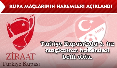 Ziraat Türkiye Kupası maçlarının hakemleri açıklandı...
