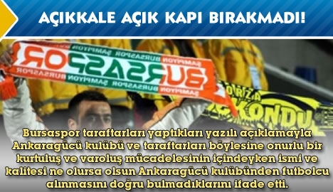 Bursaspor taraftarından Turgut transferine tepki
