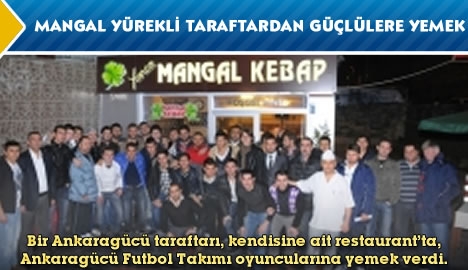 Mangal yürekli taraftardan güçlülere moral yemeği...