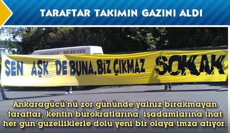 Taraftar Ankaragücü'nün gazını aldı...