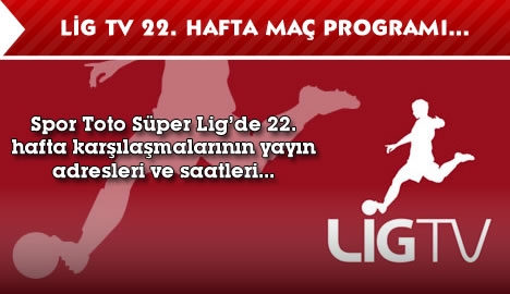 Lig Tv 22. hafta maç programı...