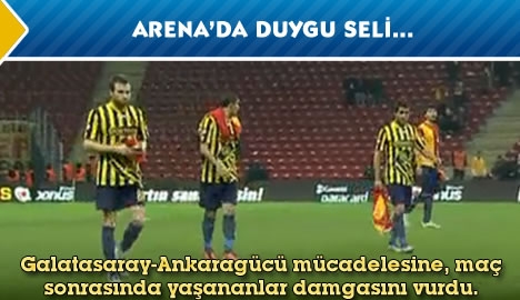 Arena'da duygu dolu anlar...