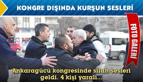 Kongrede kurşunlanma 4 yaralı...