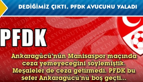 Dediğimiz oldu... PFDK avucunu yaladı...