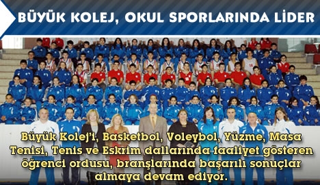 Büyük kolej, okul sporlarında lider...