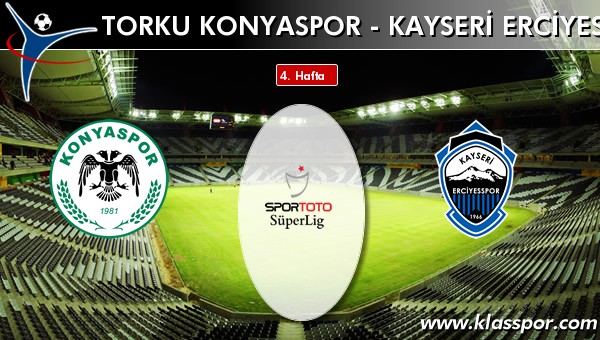 Torku Konyaspor - S.A.İ. K.Erciyesspor maç kadroları belli oldu...