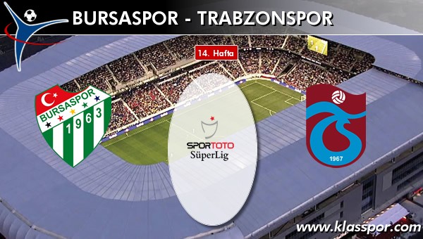 Bursaspor - Trabzonspor maç kadroları belli oldu...