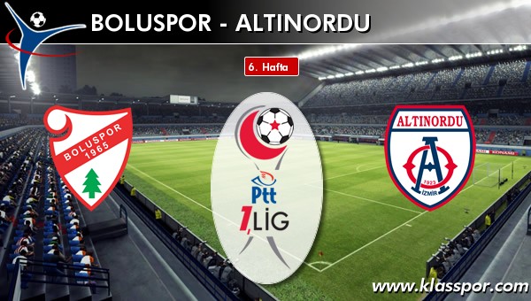 Boluspor 0 - Altınordu 0