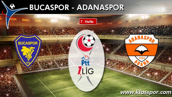 Bucaspor - Adanaspor maç kadroları belli oldu...