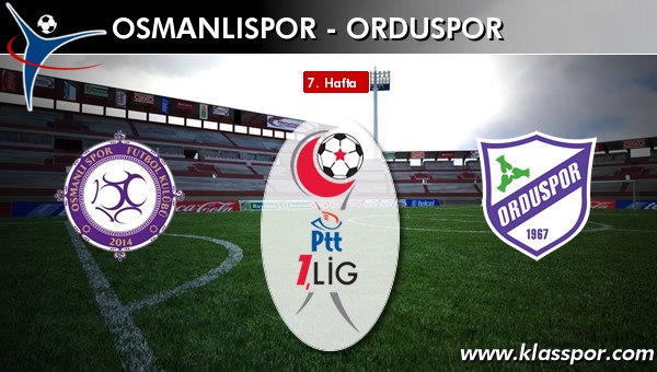 Osmanlıspor - Orduspor maç kadroları belli oldu...