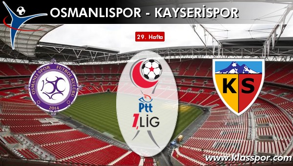 Osmanlıspor - Kayserispor sahaya hangi kadro ile çıkıyor?