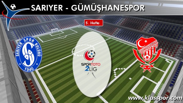 İşte Sarıyer - Gümüşhanespor maçında ilk 11'ler