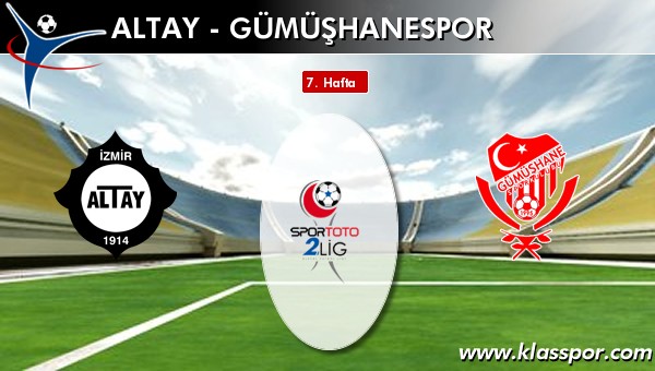 Altay - Gümüşhanespor maç kadroları belli oldu...