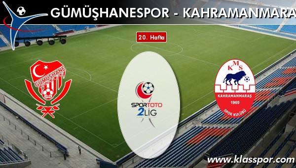 Gümüşhanespor - Kahramanmaraşspor maç kadroları belli oldu...