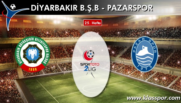 Diyarbakır BŞB - Pazarspor maç kadroları belli oldu...