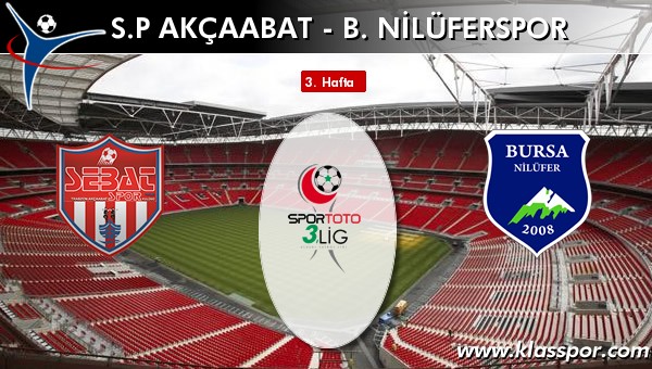 İşte SP Akçaabat - B. Nilüferspor maçında ilk 11'ler