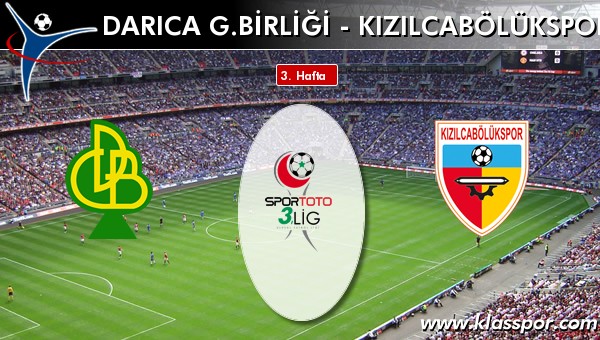 İşte Darıca G.birliği - Kızılcabölükspor maçında ilk 11'ler