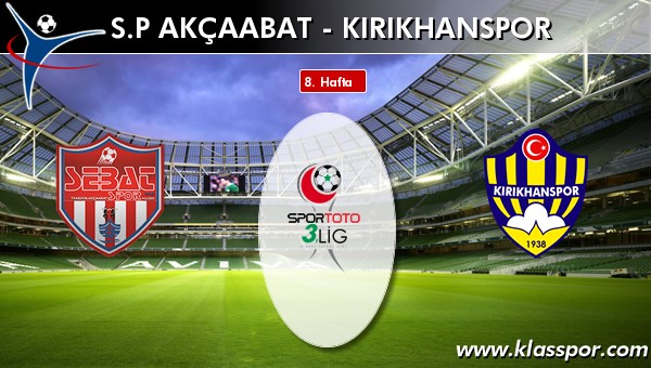 İşte SP Akçaabat - Kırıkhanspor maçında ilk 11'ler