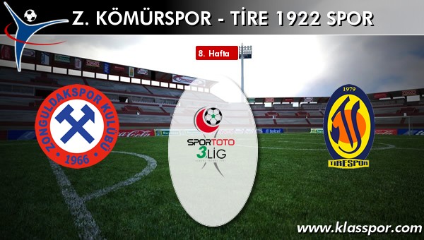 Z. Kömürspor - Tire 1922 Spor maç kadroları belli oldu...