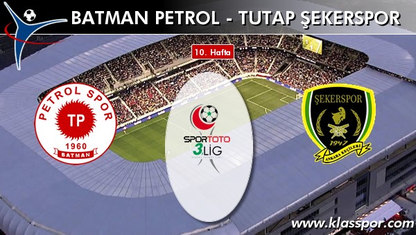 İşte Batman Petrol - Tutap Şekerspor maçında ilk 11'ler