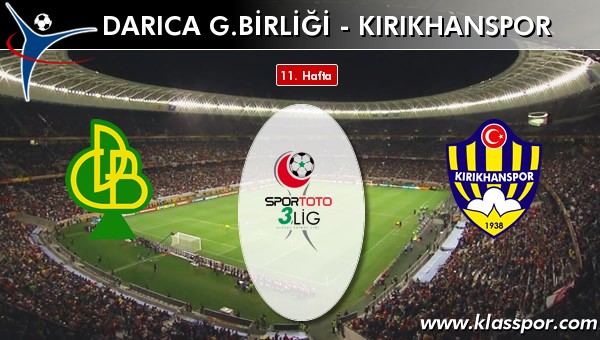 İşte Darıca G.birliği - Kırıkhanspor maçında ilk 11'ler