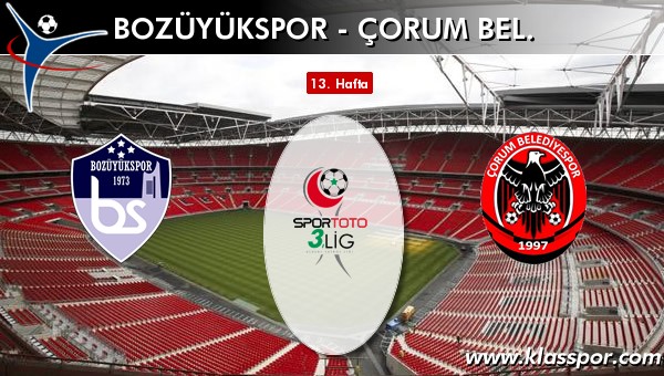 Bozüyükspor 0 - Çorum Bel. 3